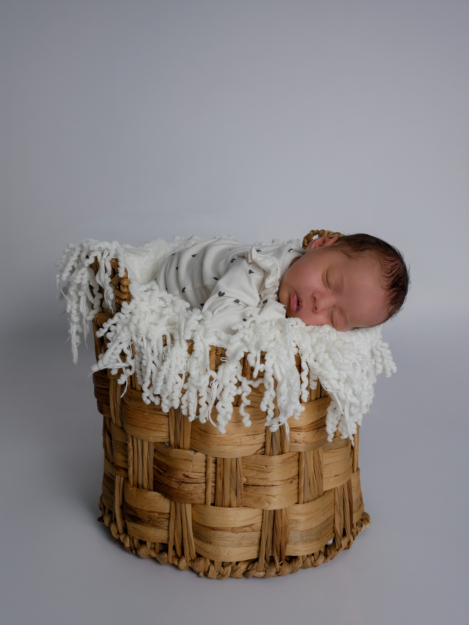 Newborn in basket
